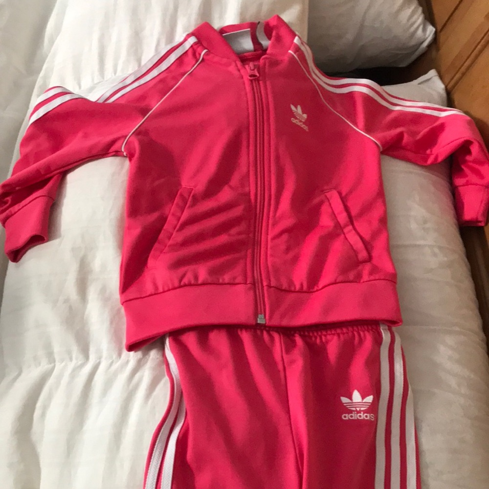 Adidas Trefoil pink track suit